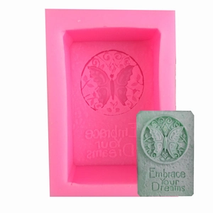 Butterfly Letter Silicone Mold Handmade Fondant Cake Mould Soap Resin Clay Decoration Tool Embrace Your Dreams DIY Craft Baking