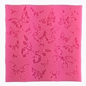 Butterfly Silicone Fondant Mold Cake Decorating Tools DIY Chocolate Baking Tray For Sugarcraft Gumpaste Clay Pink Flexible Mold