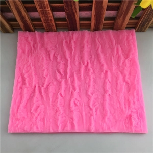 Pink bark texture silicone mold for handmade fondant cake decorating and DIY crafts