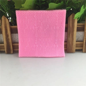 Pink silicone mold featuring dense knitted sweater texture for DIY cake decorating crafts