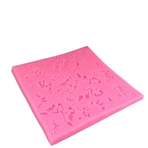 Pink silicone butterfly mold for fondant cake decorating and handmade chocolate diy
