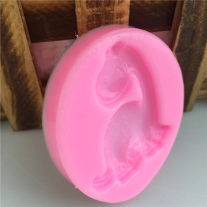Stampo in silicone rosa a forma di dinosauro per decorare torte e cioccolato fai da te