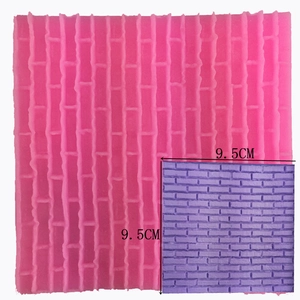 Silicone Cake Mold Brick Wall Texture Lattice Pad Fondant Cake Decoration Baking Tool For Kitchen Home DIY Crafting Pink