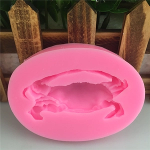 Moule en silicone rose en forme de crabe pour fondant et chocolat DIY décoration