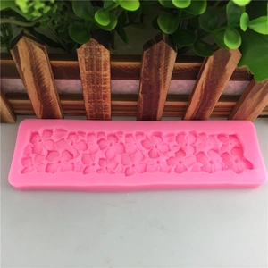 Rosa Silikonform mit Blumenmuster für Fondant Tortendeko und DIY Schokoladenherstellung