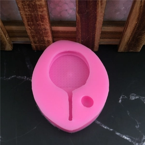Pink silicone ping pong paddle mold for cake decorating and fondant crafts