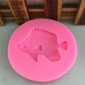 Moule en silicone rose poisson tropical pour décoration de gâteaux et pâtisserie