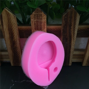 Pink silicone table tennis paddle and ball mold for cake fondant and DIY crafts