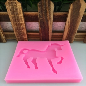 Pink unicorn silicone mold for handmade fondant cake decorating and DIY crafts