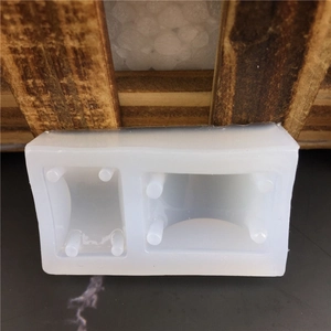 DIY arch-shaped white silicone mold for making handmade soaps and cake decorations