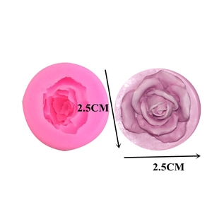 3D rose silicone mold for DIY cake fondant and chocolate crafting with 2.5cm floral output