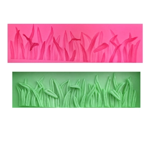 DIY Grass Texture Silicone Mold For Fondant Chocolate Cake Border Decoration Flexible 3D Botanical Pattern Baking Tool