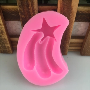 Stampo in silicone a forma di stella cadente rosa per gesso e cioccolato fai-da-te