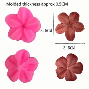 Silicone flower petal mold for fondant cake decorating with clear petal texture details