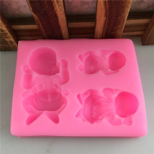 3pcs baby silicone fondant molds for DIY cake decorating and baking tools set