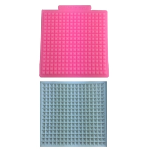 Silicone Waffle Lattice Grid Cake Decoration Mold Pyramid Texture Fondant Chocolate Baking Tool DIY Craft Pad Mold