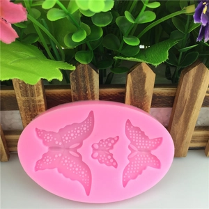 Pink butterfly silicone mold for fondant cake decorating and DIY baking crafts