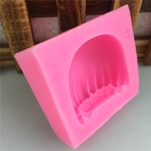 Pink silicone mold for medium long hair cake decorating and DIY craft styling