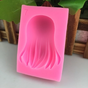 Stampo in silicone rosa per capelli lunghi per decorazione di fondente e cioccolato