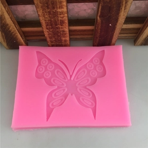 Pink butterfly silicone mold for DIY fondant baking and cake decorating craft tool