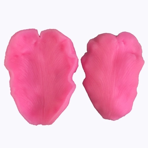 Pink silicone leaf vein fondant cake molds for DIY baking decoration tools set