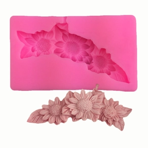 Sunflower Silicone Fondant Mold Sun Flower Shape Cake Decorating Tool DIY Baking Chocolate Clay Soap Mold Kitchen Bakeware