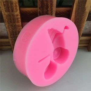 Pink silicone baby stroller fondant mold for DIY cake decorating and baking crafts