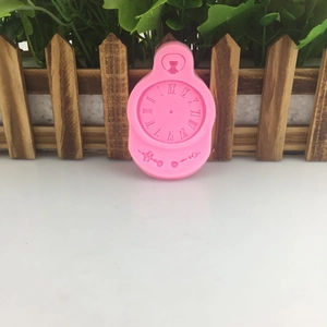 Vintage pocket watch 3D silicone mold with Roman numerals for cake fondant and DIY crafts
