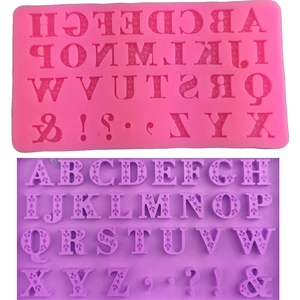 Uppercase Alphabet Letters Silicone Mold Floral Pattern For Fondant Cake Chocolate Candy Handmade Baking DIY Tools