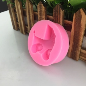 Pink baby stroller silicone mold for DIY fondant chocolate and cake decorating