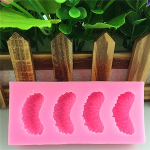 4-cavity orange segment silicone mold for fondant cake decorating and DIY soap making