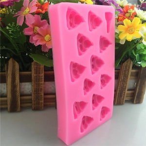 Pink silicone mold for cartoon dwarf fudge and chocolate DIY baking kitchen tools