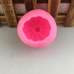 Helles Pink 3D Kürbis Silikonform für DIY Fondant Kuchen und handgemachte Seife