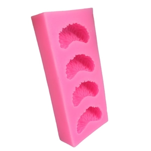 4-cavity tangerine segment silicone mold for fondant cakes and chocolate decorating