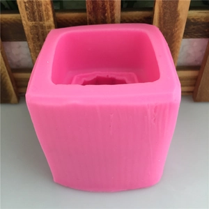Square rose pink silicone cactus mold for handmade soap and candle DIY projects