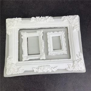 Baroque relief frame silicone mold for vintage fondant cake decoration and DIY crafts