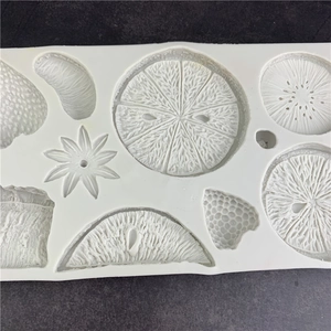 Multipurpose silicone mold with various fruit shapes for cake decor and soap making