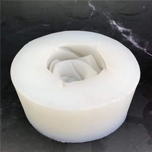 Translucent rose flower silicone mold for DIY candles and handmade resin crafts
