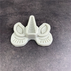 White unicorn silicone mold for DIY fondant cake decorating and candle making crafts