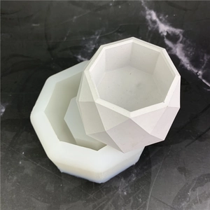 Octagonal Geometric Silicone Mold For DIY Succulent Flower Pot Fondant Cake Baking Tool Resin Craft Handmade Mold