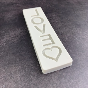 Silicone LOVE heart mold for chocolate cake decoration and DIY baking crafts