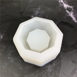 Octagonal polygon silicone mold for DIY succulent planters and resin crafts