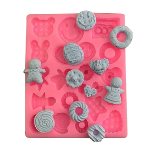 Pink Silicone Mold Bear Rabbit Heart Star Shapes For DIY Handmade Soap Plaster Chocolate Candy Baking Tool Multi Cavity Design