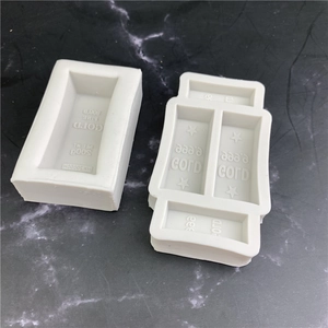 Gold bar silicone mold set for resin and cake, featuring 999 gold brick textures
