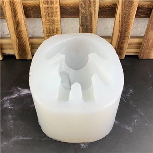 Stampo in silicone a forma di coniglio per sapone, candele e artigianato in resina