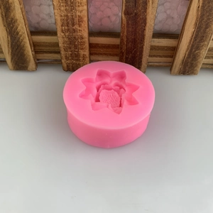 Pink lotus flower silicone mold for DIY cake fondant and craft baking decoration tool