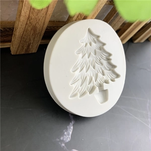 White silicone Christmas tree mold for fondant, chocolate and DIY craft decorations
