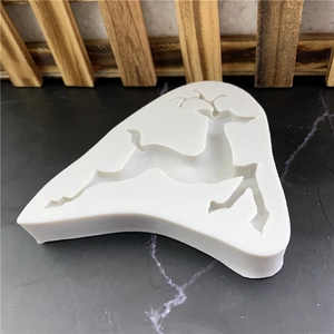 Christmas reindeer silicone fondant mold for chocolate baking and DIY craft decoration