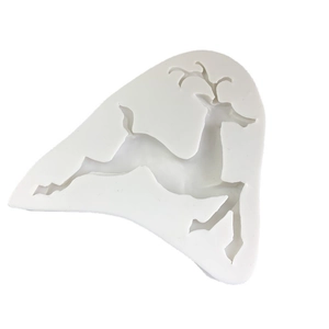 Classic white silicone mold for Christmas reindeer fondant chocolate and DIY resin crafts