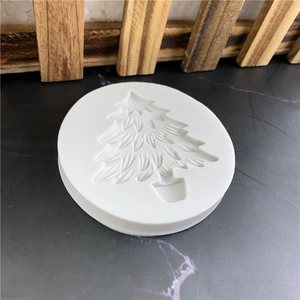 White silicone Christmas tree mold for fondant and chocolate baking decoration